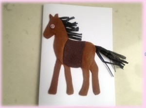 открытка-лошадка